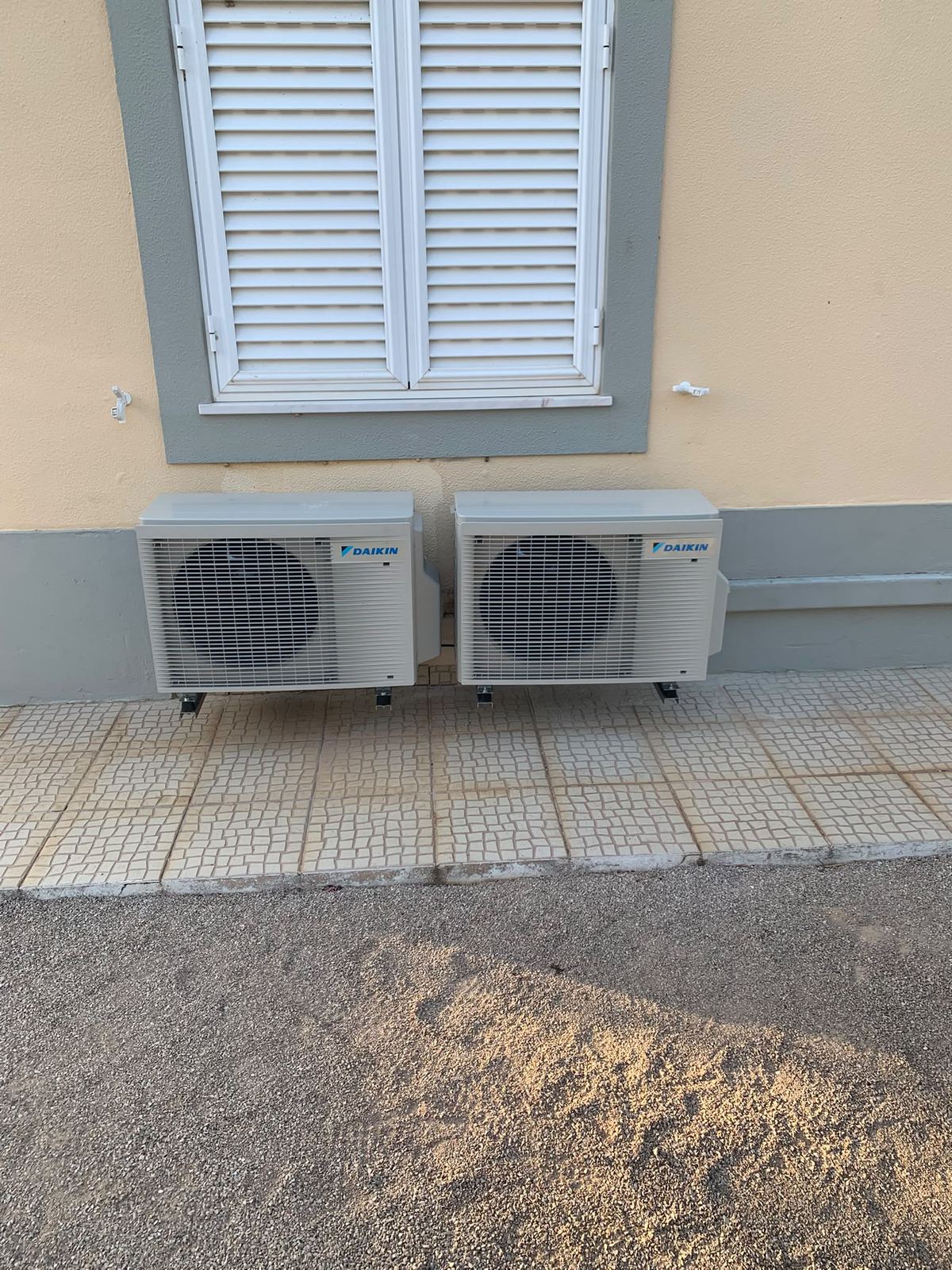 Twin Daikin outdoor units