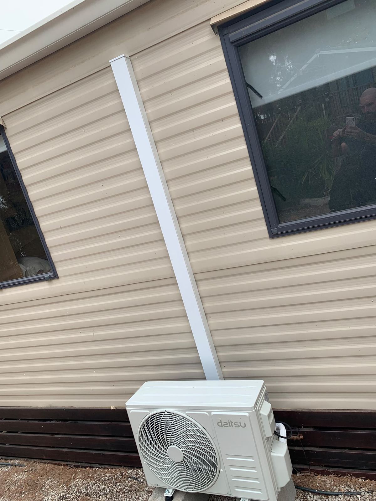 Mobile home installation with neat trunking