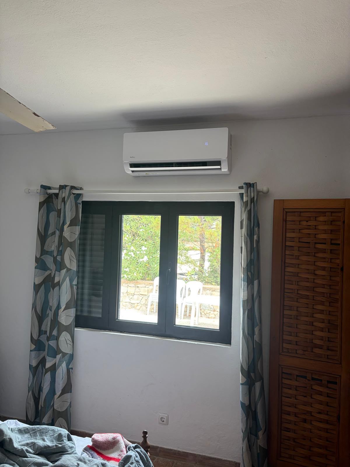 Bedroom unit above the window